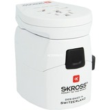 SKROSS Adaptateur de voyage PRO World avec USB, Fiche de voyage Blanc