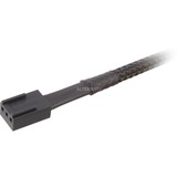 Sharkoon 3-Pin, Câble d'extension Noir, 0,3 mètres, Sleeve