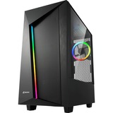 Sharkoon REV100, Moyen tour Noir, 2x USB-A 3.2 (5 Gbit/s), 2x Audio, Window-kit