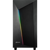 Sharkoon REV100 boîtier midi tower Noir | 2x USB-A | RGB | Window