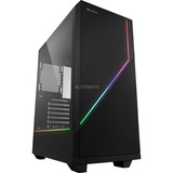 Sharkoon RGB FLOW Midi Tower Noir, Moyen tour Noir, Midi Tower, PC, Noir, ATX, micro ATX, Mini-ITX, Multicolore, 16,5 cm