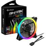Sharkoon SHARK Blades RGB ventilateur de boîtier Noir, 120 x 120 x 25 mm
