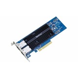 Synology E10G18-T2 carte réseau Interne Ethernet 10000 Mbit/s Interne, Avec fil, PCI Express, Ethernet, 10000 Mbit/s, Noir, Bleu