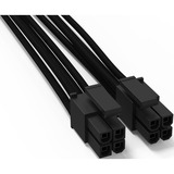 be quiet! CC-4420 0,45 m, Câble Noir, 0,45 m, 8-pin(4+4) EPS12V, 8-pin(4+4) EPS12V, Mâle, Mâle, Droit