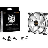 be quiet! Shadow Wings 2 White 120 mm, Ventilateur de boîtier Blanc/Noir, Connecteur de ventilateur à 3 broches