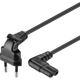 goobay CEE 7/16 / IEC 60320 C7, 3 m Noir CEE7/16 Coupleur C7, Câble Noir, 3 m, 3 m, CEE7/16, Coupleur C7, 250 V, 2.5 A