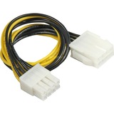 goobay Câble d'extension EPS 8 broches Noir/Jaune, 0,28 mètre