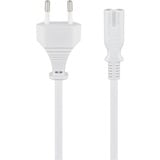 goobay Prise Euro > C7, Câble Blanc, 1,8 mètre