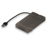 i-tec MySafe USB 3.0 Easy 2.5" External Case – Black, Boîtier disque dur Noir/transparent, Boîtier disque dur/SSD, 2.5", SATA, Série ATA II, Série ATA III, 5 Gbit/s, Connectivité USB, Noir