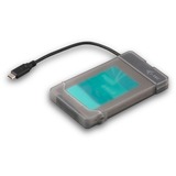 i-tec MySafe USB 3.1-C Gen. 2 Easy, Boîtier disque dur Gris/transparent, Boîtier disque dur/SSD, 2.5", SATA, Série ATA II, Série ATA III, 10 Gbit/s, Connectivité USB, Noir