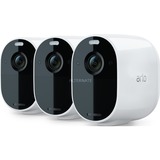 Arlo Essential Spotlight x3 Boîte Caméra de sécurité IP Intérieure et extérieure Plafond/mur, Caméra de surveillance Blanc/Noir, Caméra de sécurité IP, Intérieure et extérieure, Avec fil &sans fil, Interne, CE, Plafond/mur