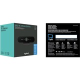 Logitech Brio Stream webcam Noir, 4096 x 21060 pixels, 60 ips, 1080p, USB 3.2 Gen 1 (3.1 Gen 1), Noir, Clip