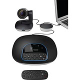 Logitech GROUP - Solution de visioconférence pour les salles de réunions moyennes à grandes, Webcam Noir/Argent, Système de vidéoconférence de groupe, Full HD, 30 ips, 10x, Noir, Gris
