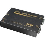 ATEN VE150A-AT-G VGA Extender CAT5, Amplificateur de ligne Noir, 1920 x 1200 pixels, Émetteur et récepteur AV, 150 m, Avec fil, Noir
