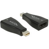 DeLOCK 65864 changeur de genre de câble Displayport HDMI-A Noir, Adaptateur Noir, Displayport, HDMI-A, Noir