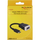 DeLOCK HDMI-mini C > VGA, Adaptateur 0,15 mètres