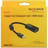 DeLOCK Mini DisplayPort 1.1 > HDMI, Adaptateur Noir, 0,127 mètres