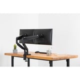 Digitus Bras universel à double écran, Support de moniteur Noir