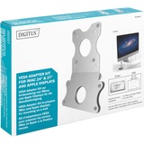 Digitus Kit d’adaptateurs VESA pour écrans iMac et Apple, Support de moniteur Argent, 700 g, 240 mm, 165 mm, 38 mm