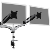 Digitus Support d’écran universel avec monture de bureau et ressort pneumatique, Support de moniteur Argent/Noir, Pince, 8 kg, 43,2 cm (17"), 68,6 cm (27"), 100 x 100 mm, Noir, Argent