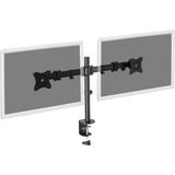 Digitus Support universel pour double écran avec pince de fixation, Support de moniteur Noir