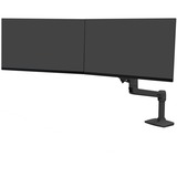 Ergotron LX Desk Dual Direct Arm, Support de moniteur Noir, Boulon traversant, 10 kg, 63,5 cm (25"), 100 x 100 mm, Réglage de la hauteur, Noir