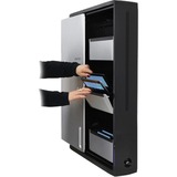 Ergotron Zip12 Charging Wall Mount Storage Cabinet, Station de recharge Noir/Argent