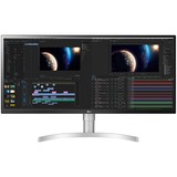 LG 34WL850-W 34" UltraWide Moniteur Noir/Argent, 2x HDMI, 1x DisplayPort, 1x USB-A 3.2 (5 Gbit/s), 1x Thunderbolt 3