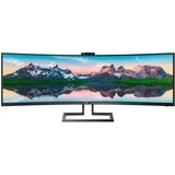 Philips 499P9H/00 48.8" Moniteur UltraWide incurvé  Noir, 124 cm (48.8"), 5120 x 1440 pixels, UltraWide Dual Quad HD, LCD, 5 ms, Noir