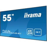 iiyama LE5540UHS-B1 affichage de messages 138,7 cm (54.6") LED 350 cd/m² 4K Ultra HD Noir Android 18/7, Affichage public Noir, 138,7 cm (54.6"), LED, 3840 x 2160 pixels, 18/7