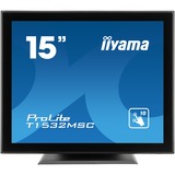 iiyama ProLite T1532MSC-B5AG écran plat de PC 38,1 cm (15") 1024 x 768 pixels LED Écran tactile Noir, Moniteur LED Noir, 38,1 cm (15"), 1024 x 768 pixels, LED, 8 ms, Noir