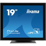 iiyama ProLite T1932MSC-B5X écran plat de PC 48,3 cm (19") 1280 x 1024 pixels LED Écran tactile Dessus de table Noir, Moniteur LED Noir, 48,3 cm (19"), 1280 x 1024 pixels, LED, 14 ms, Noir