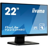 iiyama ProLite T2252MSC-B1 22" Touchscreen-Moniteur Noir, 54,6 cm (21.5"), 1920 x 1080 pixels, Full HD, LED, 7 ms, Noir