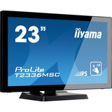 iiyama ProLite T2336MSC-B2 moniteur à écran tactile 58,4 cm (23") 1920 x 1080 pixels Plusieurs pressions Noir, Moniteur LED Noir, 58,4 cm (23"), 215 cd/m², Full HD, IPS, 16:9, 1920 x 1080 pixels