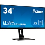 iiyama ProLite XUB3493WQSU-B1 écran plat de PC 86,4 cm (34") 3440 x 1440 pixels UltraWide Quad HD LED Noir 34" UltraWide Gaming Moniteur Noir, 86,4 cm (34"), 3440 x 1440 pixels, UltraWide Quad HD, LED, 4 ms, Noir