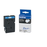 Brother Ruban pour étiqueteuse 12mm Bleu sur blanc, TC, Brother, P-touch PT8E, PT500, PT2000, PT3000, PT5000, Ampoule, 1,2 cm