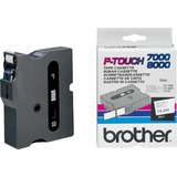 Brother Ruban pour étiqueteuse 18mm Noir sur blanc, TX, Brother, P-touch PT-7000, PT-8000, PT-PC, 1,8 cm, 15 m