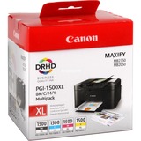 Canon Multipack de cartouches d'encre noire/cyan/magenta/jaune haut rendement PGI-1500XL Multi pack