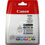 Canon Multipack de cartouches d'encre pigmentée PGI-580BK/CLI-581 BK/C/M/Y 11,2 ml, 5,6 ml, Multi pack