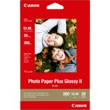 Canon Papier photo brillant extra II 5 × 7 po (13 × 18 cm) PP-201 - 20 feuilles Hautement brillant, 260 g/m², Blanc, 20 feuilles, 5 x 7