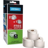 Dymo LW, 101 x 54 mm Blanc, Ruban Blanc, 101 x 54 mm, Blanc, Papier, Thermique directe, Permanent, Rectangle, LabelWriter 330T, 400, 450, 4XL