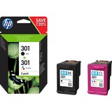HP 301 N9J72AE - Combopack, Encre Noir, Noir, Magenta, Cyan, Jaune