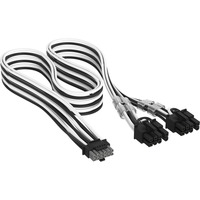 Corsair Elite Premium PCIe 12V-2x6 vers 2x 8-pin câble adaptateur PSU Noir/Blanc