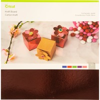 Cricut Kraft Board - Foil Sampler - Jewels, Papier Multicolore, 30 x 30 cm