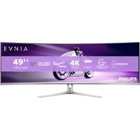 Philips Evnia 8000 49M2C8900L/00 48.9" Moniteur UltraWide gaming Blanc, 1x DisplayPort, 2x HDMI, 1x USB-C, 4x USB-A, 144 Hz
