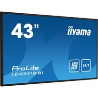 iiyama ProLite LE4341S-B1, Affichage public Noir, VGA, HDMI, LAN, Audio, USB