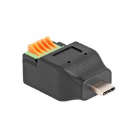 DeLOCK Adaptateur USB Type-C mâle > bornier à vis Noir
