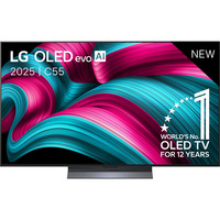 LG OLED evo AI C5 55" Ultra HD TV OLED Noir, 4x HDMI, 3x USB, Optique, Bluetooth, LAN, WLAN, HDR10, Dolby Vision