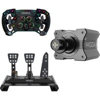 MOZA R12 GS V2P GT CRP Bundle, Volant R12 + GS V2P GT + Pédales CRP