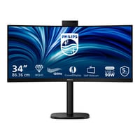 Philips 34B2U3600CH 34" Moniteur UltraWide incurvé  Noir, 120 Hz, HDMI, DisplayPort, audio, LAN, hub USB, webcam